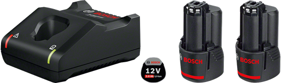 Снимка на Стартов комплект 2 x GBA 12V 2.0Ah + бързо зарядно у-во GAL 12V-40;1600A019R8