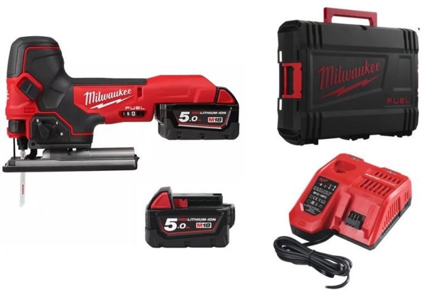 Снимка на Акумулаторен прободен трион Milwaukee M18FBJS-502X,2 бат.х 5.0Ah, куфар,4933464800