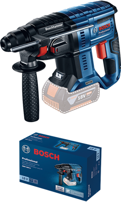 Снимка на Акумулаторен безчетков перфоратор Bosch GBH 180-LI Professional Solo 0611911120