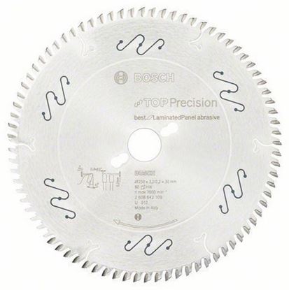 Снимка на Циркулярен диск Top Precision Laminated Panels;ø 250x30x3.2/2.2mm  80T TCG;2608642109