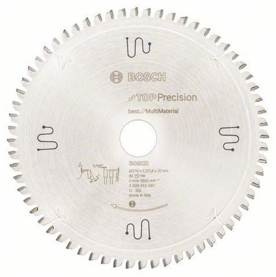 Снимка на Циркулярен диск Top Precision Best for Multi Material;ø 216x30x2.3/1.8mm  64T TCG;2608642097