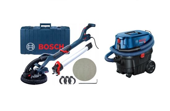 Снимка на Промо комплект! Шлайфмашина за сухо стройтелство Bosch GTR 550 + Прахосмукачка GAS 12-25 PS