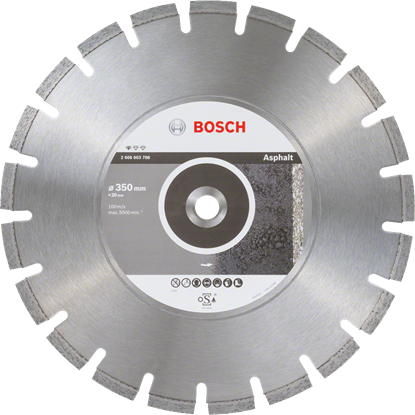 Снимка на  Диамантен диск за рязане Standard for Asphalt;350 x 20,00 x 3,2 x 10 mm;2608603788