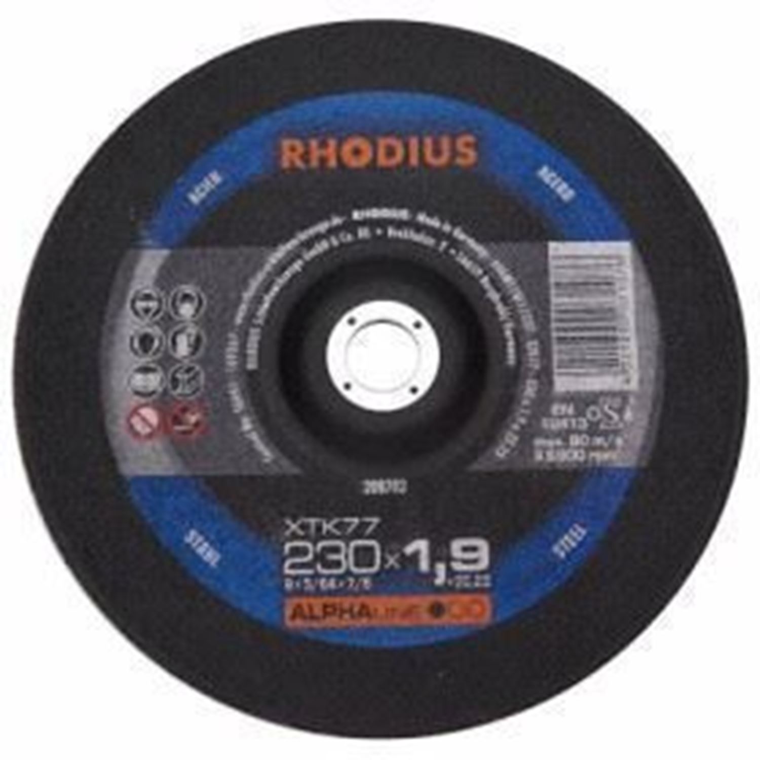 Снимка на XTK77 Карбофлексов диск Rhodius за рязане на метал ф 230 х 1.9 х 22.23;208703
