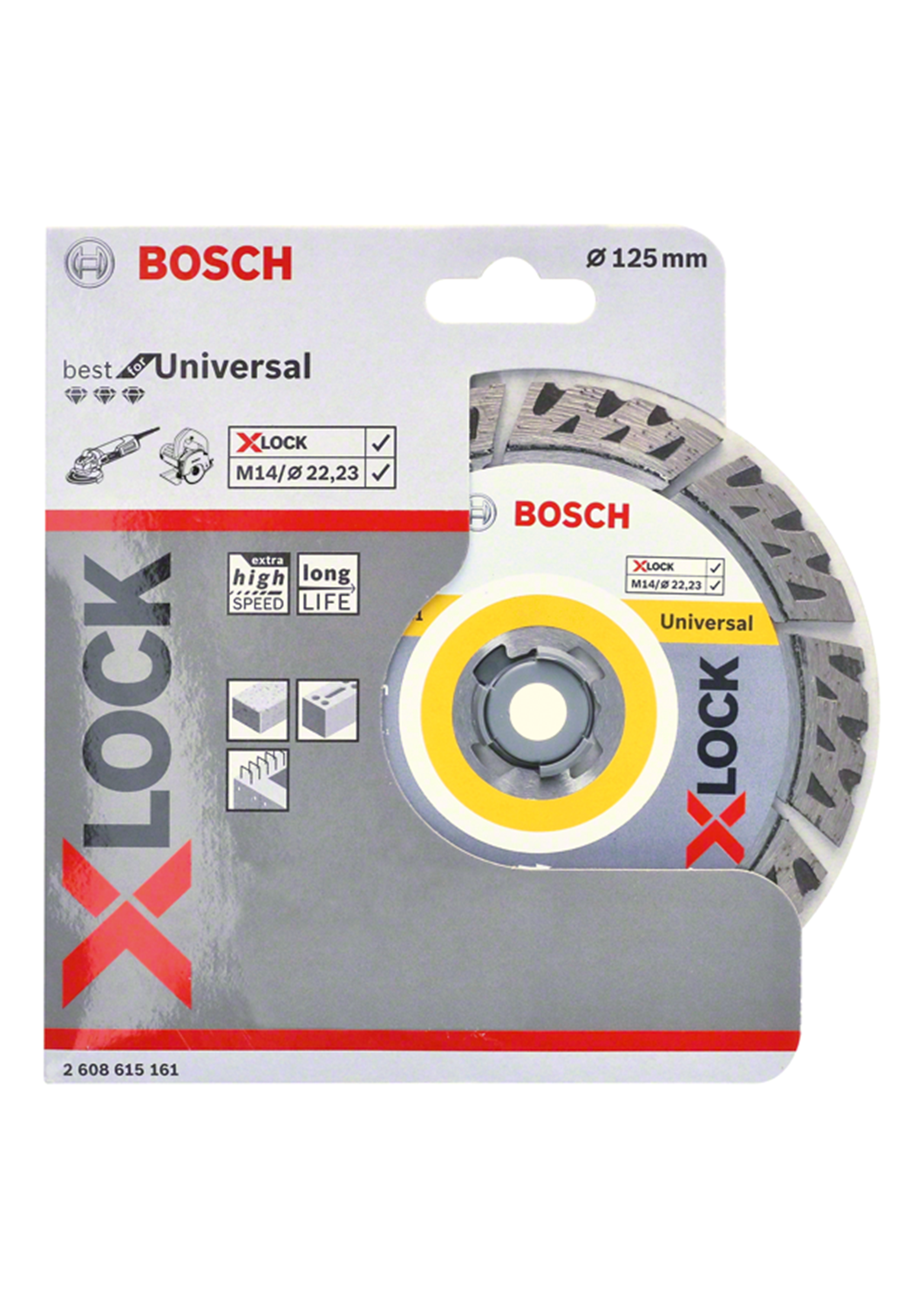 Снимка на X-LOCK Диамантен диск Best for Universal 125 x 22,23 x 2,2 x 12 mm;2608615161
