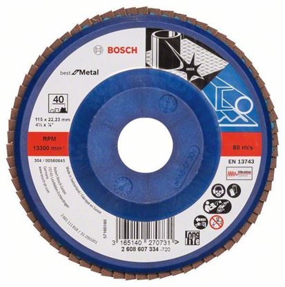 Снимка на Ламелен диск - прав;115 x 22,23 mm, P40;2608607334