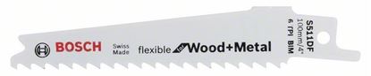 Снимка на Нож за саблен трион S 511 DF 5бр.;Flexible for Wood and Metal;2608657723