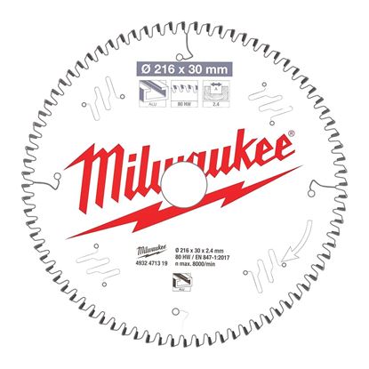 Снимка на Циркулярен диск за алуминии Milwaukee 216x30x2.4x80-зъба 4932471319