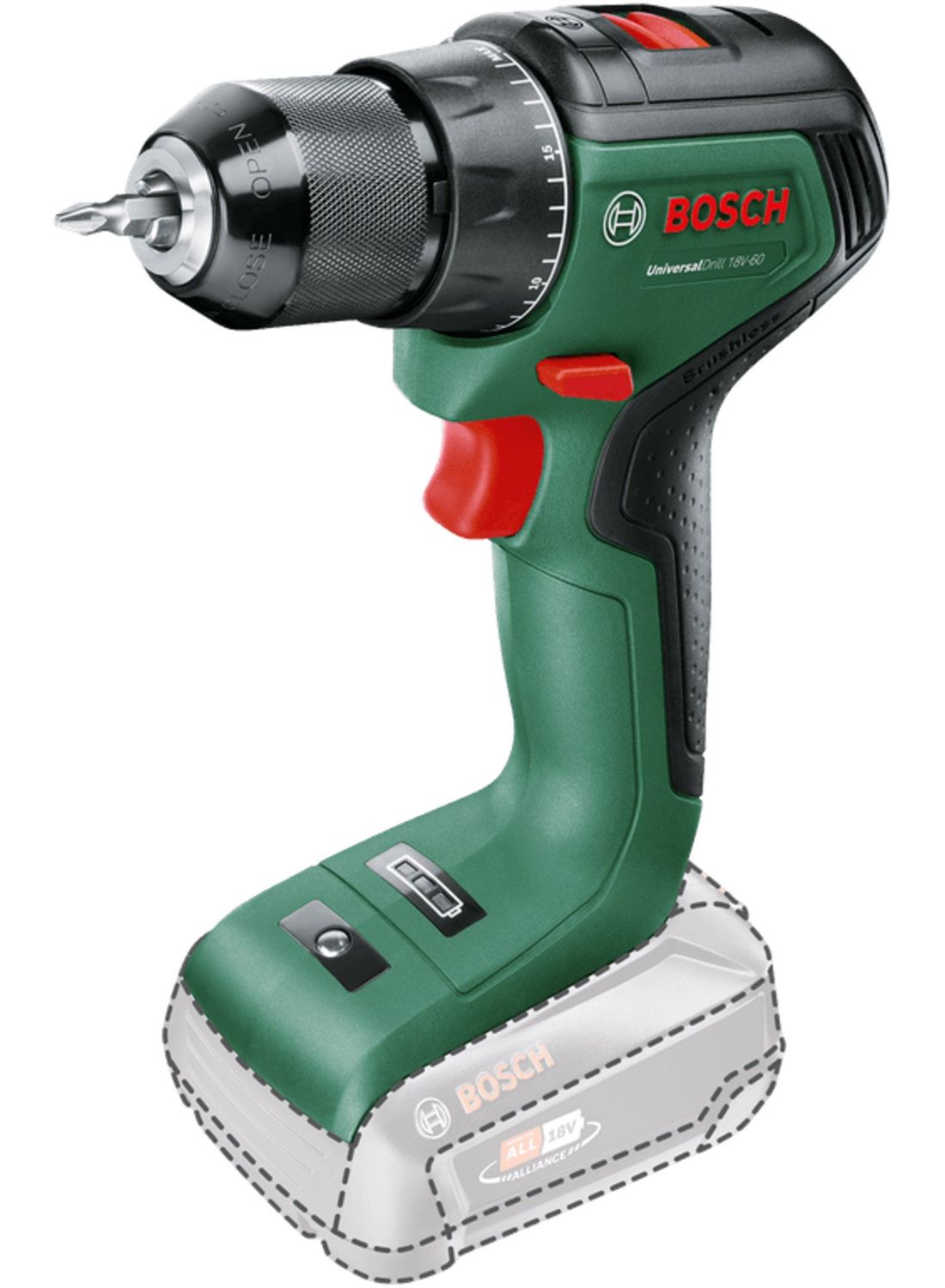 Снимка на Акумулаторен винтоверт UniversalDrill 18V-60,Solo,06039D7000,Bosch