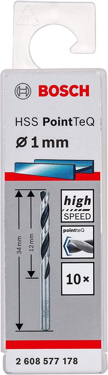 Снимка на HSS Свредла за метал PointTec 1.0mm,10 броя,2608577178,Bosch