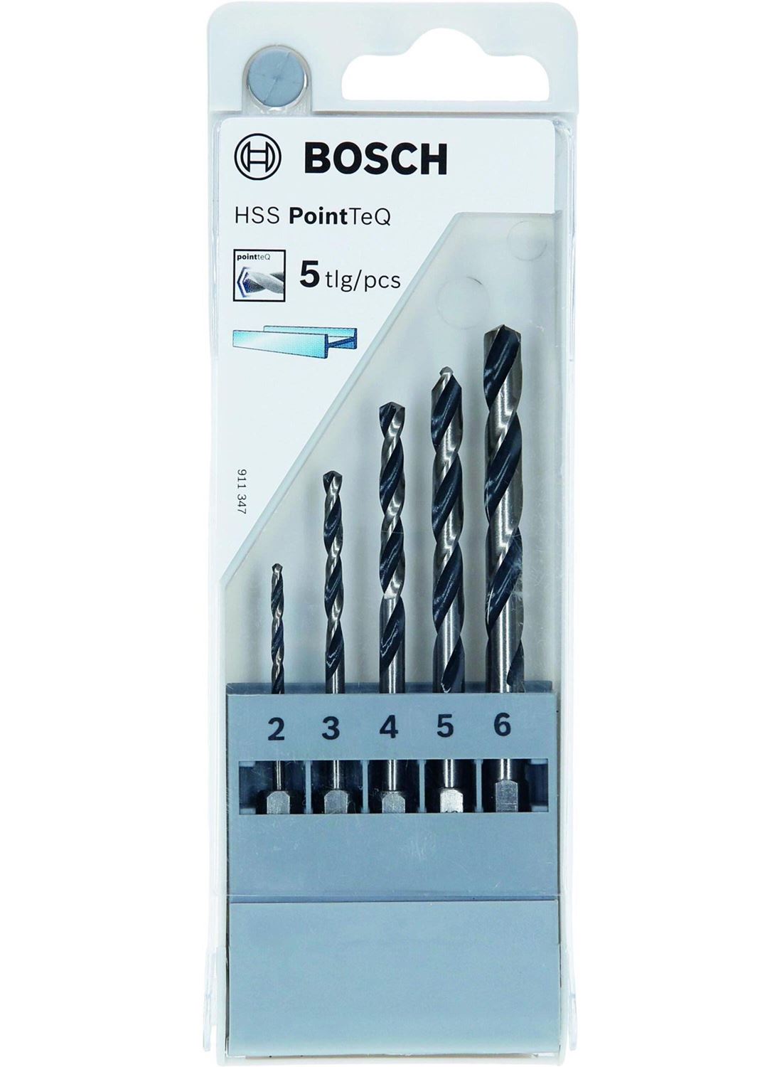 Снимка на Комплект свредла HSS PointTeQ Hex 5 бр,2607002824,Bosch