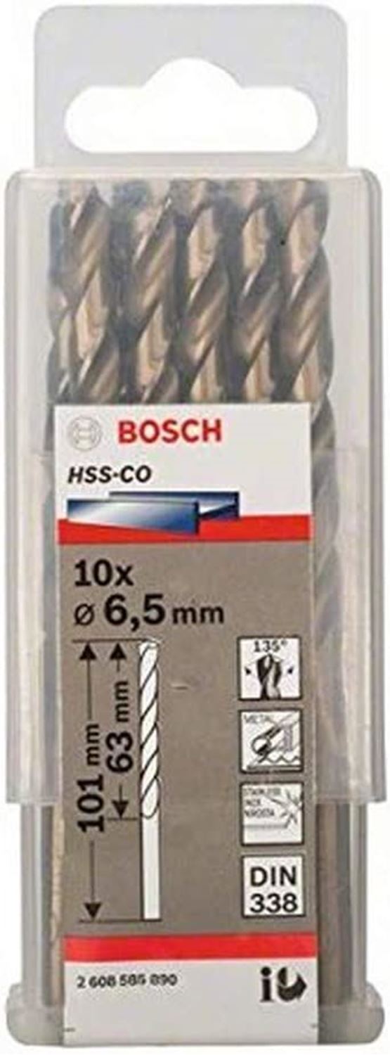 Снимка на Свредло за метал HSS-Co Standard line 6,5x63x101 mm,10 броя,2608585890,Bosch