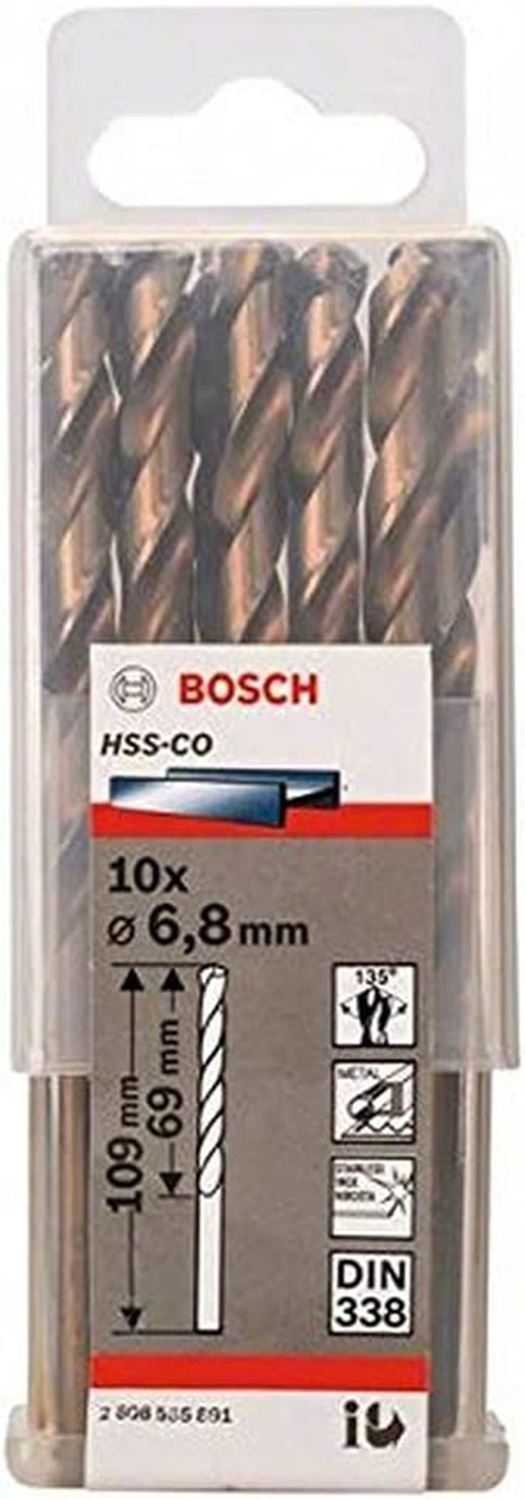 Снимка на Свредло за метал HSS-Co Standard line 6,8x69x109 mm,10 броя,2608585891,Bosch