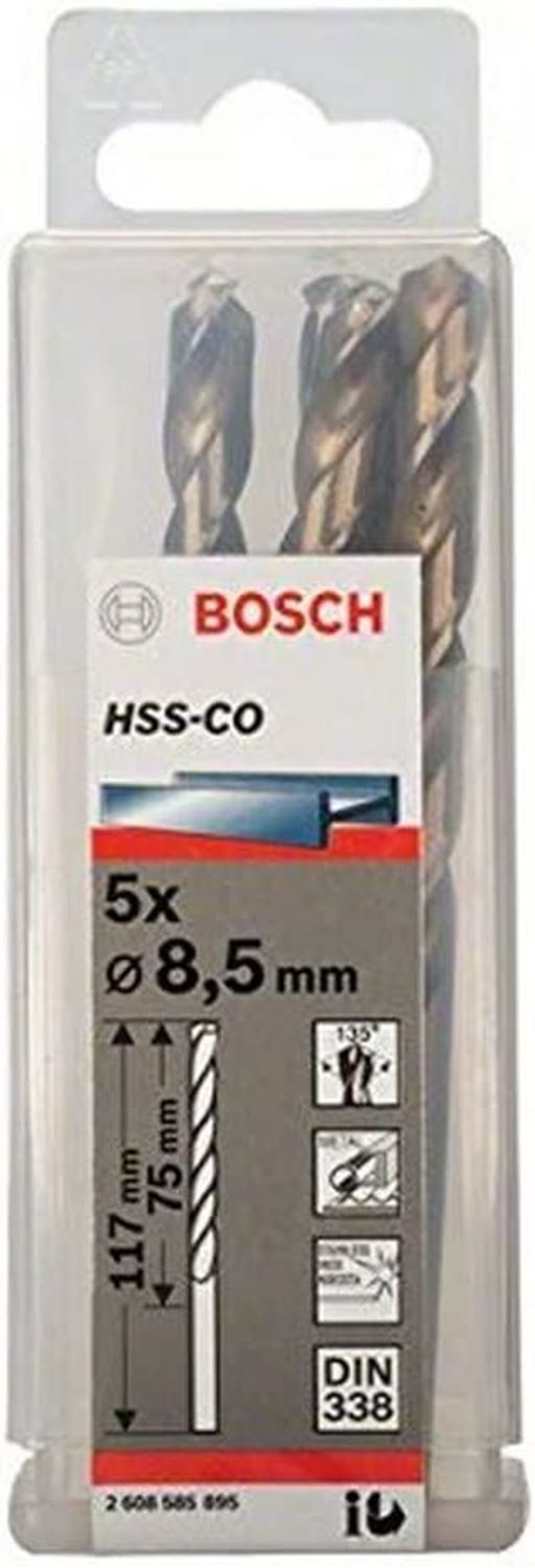 Снимка на Свредло за метал HSS-Co Standard line 8,5x75x117 mm,5 броя,2608585895,Bosch