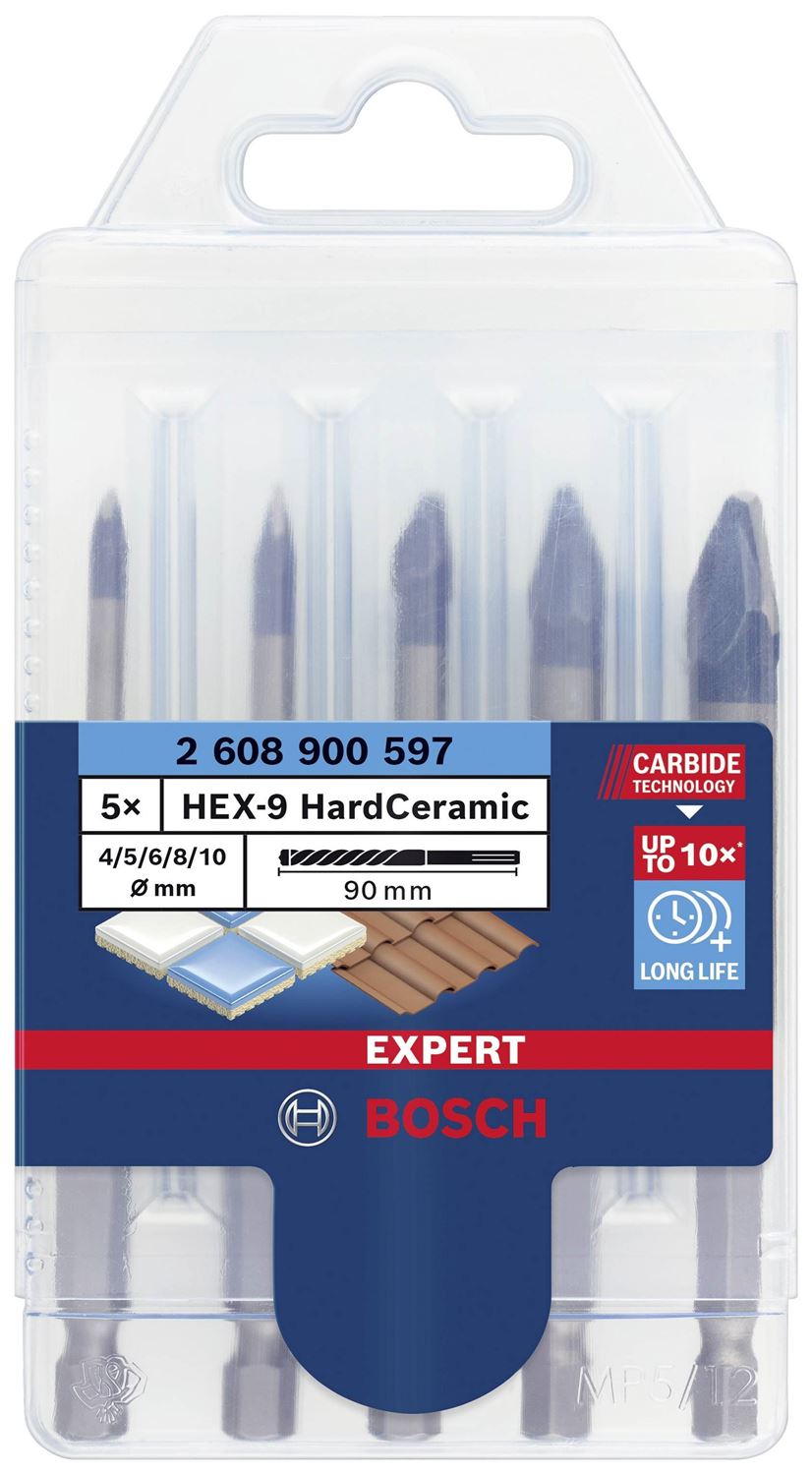 Снимка на EXPERT Комплект HEX-9 HardCeramic 5 бр.,2608900597,Bosch