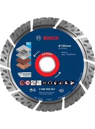 Снимка на EXPERT Диамантен диск за рязане Multi Material 150x22.23x2.4x12,2608900661 mm,Bosch