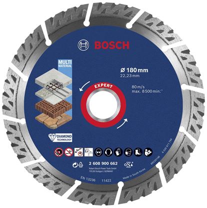 Снимка на EXPERT Диамантен диск за рязане Multi Material 180x22.23x2.4x12 mm,2608900662,Bosch