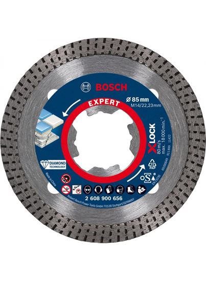 Снимка на EXPERT X-LOCK Диамантен диск Hard Ceramic 85x22,23x1,8x10 mm,2608900656,Bosch