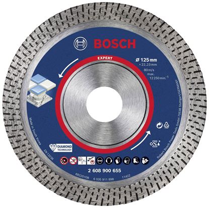 Снимка на EXPERT Диамантен диск за рязане HardCeramic 125x1.4x22.23 mm,2608900655,Bosch
