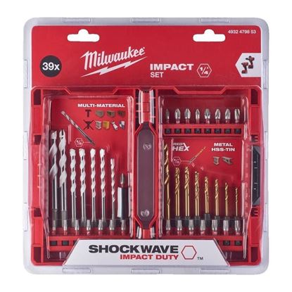 Снимка на Комплект свредла MILWAUKEE Shockwave Impack Duty, 39 Части, 4932479853